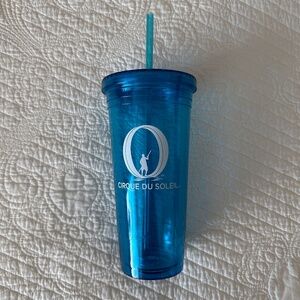 Cirque du Soleil "O" Large Reusable Cup Tumbler with Straw Bellagio Las Vegas
